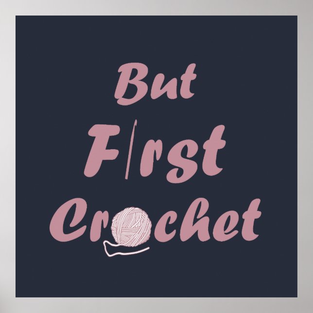Póster pero las primeras citas crochet graciosas (Frente)
