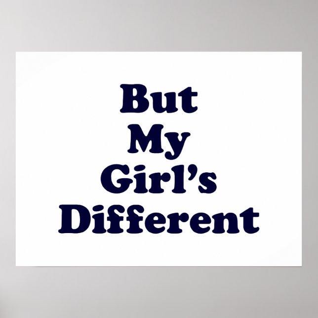 Póster Pero Mi Chica Diferente (Frente)