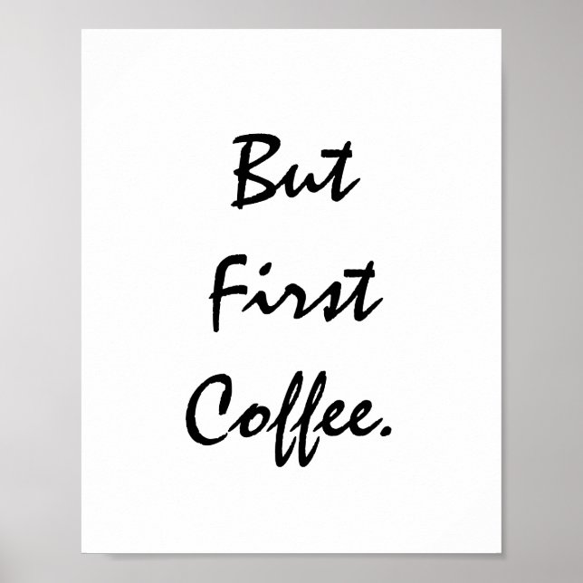 Póster Pero Primer Café. (Frente)