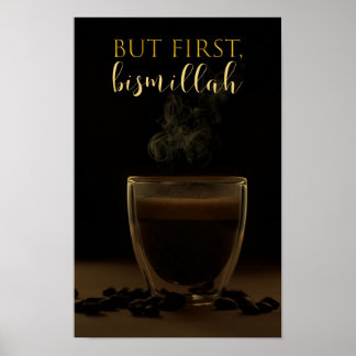 Póster pero primero bismillah, amantes del café, adicto a