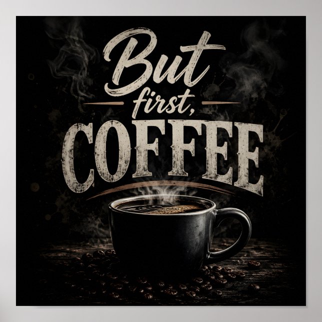 Póster Pero primero café (Frente)