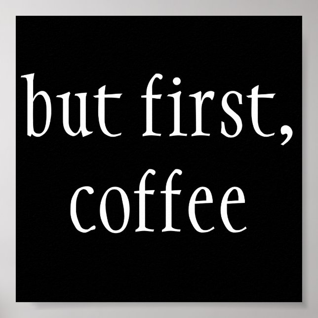 Póster pero primero, café (Frente)