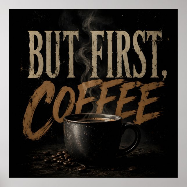 Póster Pero primero café (Frente)