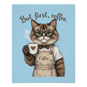 Póster Pero Primero, Gato Café