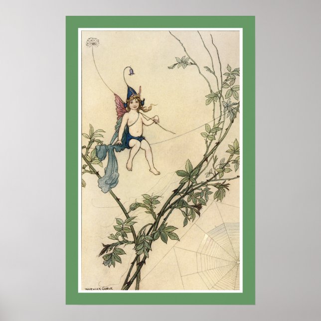 Póster Pero Puck estaba sentado en un hilo de araña (Frente)