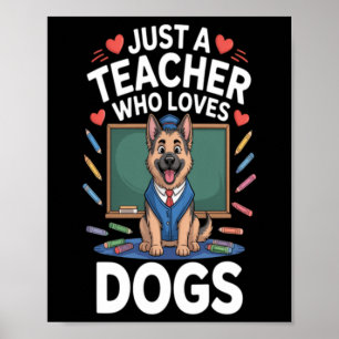 Póster Perrito Adorable En La Escuela