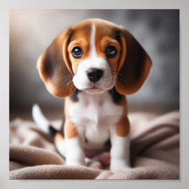 Póster Perrito beagus con ojos hermosos
