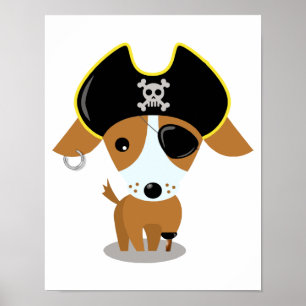 Póster Perrito del pirata