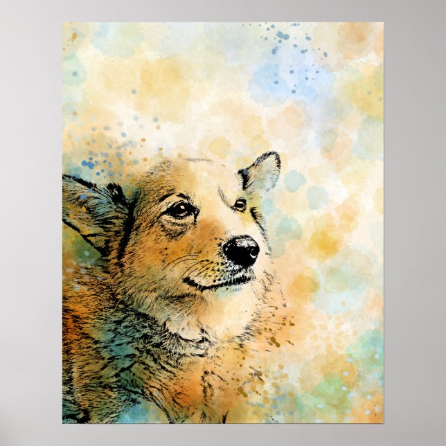 Póster perro 143 Corgi (Frente)