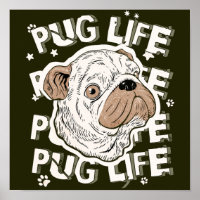 Perro animal de la vida de Pug