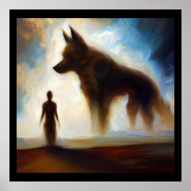 Póster Perro animal espiritual 1 (Frente)