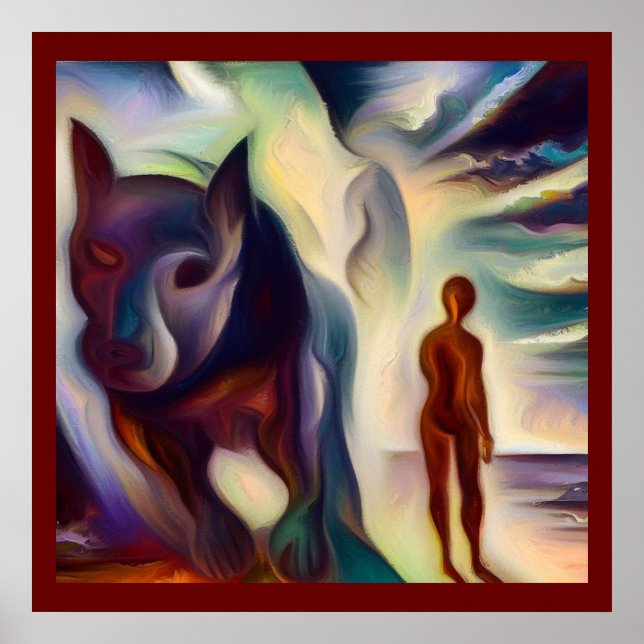 Póster Perro animal espiritual 2 (Frente)