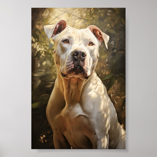 Póster Perro argentino / Dogo argentino (Frente)