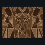 Póster Perro Art Deco Dachshund<br><div class="desc">Perro Art Deco Dachshund</div>