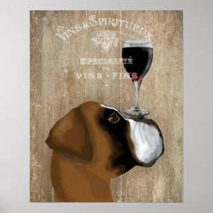 Póster Perro Au Vin Boxer