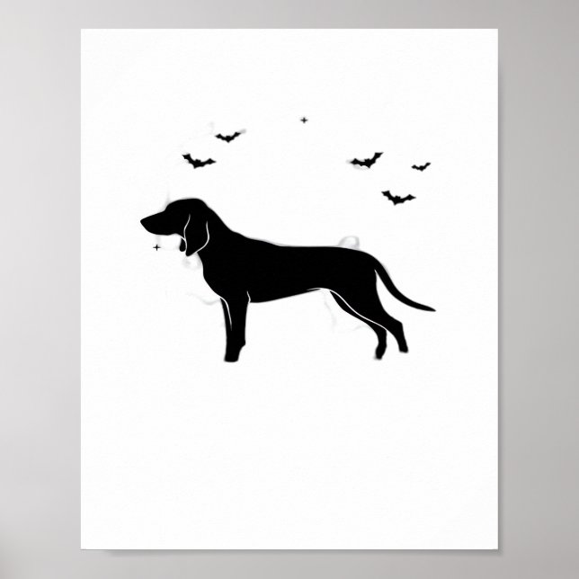 Póster Perro azul - Halloween Moon Silhouette Classic T (Frente)