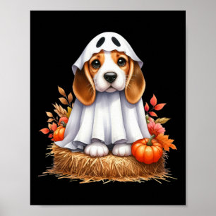 Póster Perro Beagle De Halloween Con Perros De Dueño De P