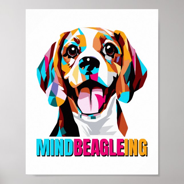 Póster Perro Beagle Mindbeagleing (Frente)
