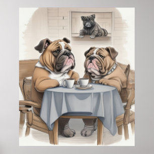 Póster Perro bulldog