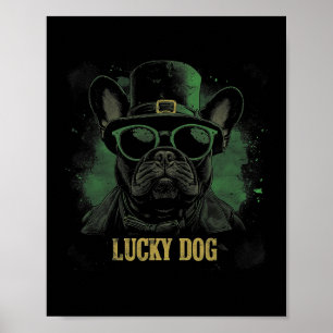 Póster Perro Bulldog francés - San Patricio