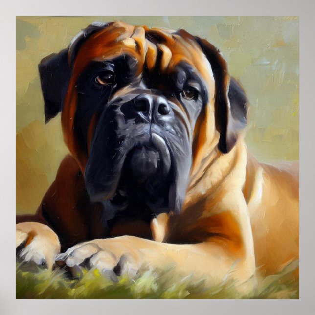 Póster Perro Bullmastiff (Frente)
