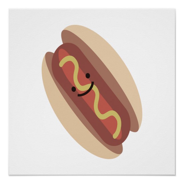 Póster Perro caliente de Kawaii (Anverso)