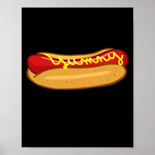 Póster Perro caliente divertido amante del perro caliente