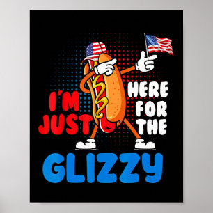 Póster Perro caliente gracioso que estoy aquí para el 40