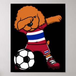 Póster Perro Caniche Haciento Dabbing Tailandia Camiseta