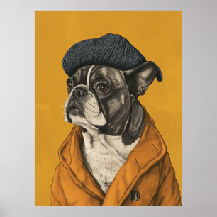 Póster Perro caprichoso en Poster Beret
