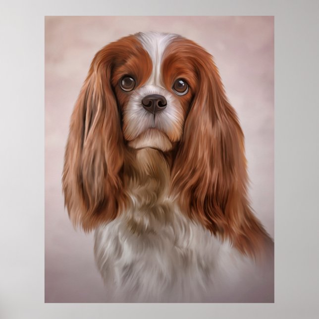 Póster Perro Cavalier Rey Charles Spaniel Jigsaw rompecab (Frente)