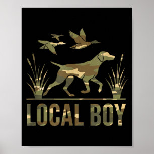 Póster Perro Chico Local Perro de Caza Camo Orgullo de Ca