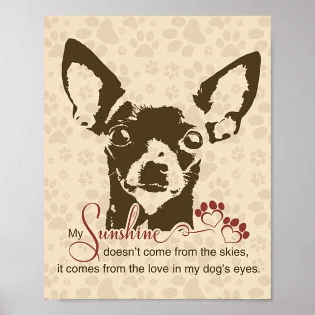 Póster Perro Chihuahua Mi Sol (Frente)