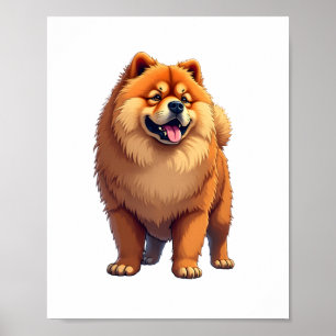 Póster Perro Chow Perro chino Raza por una Chow Chow