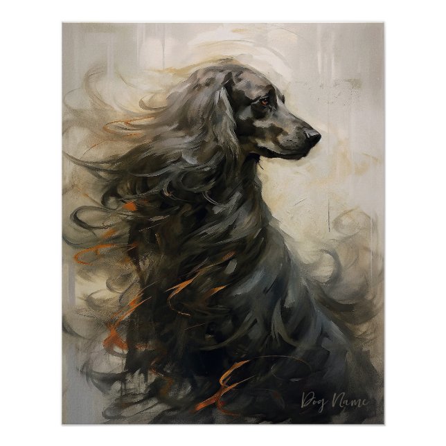 Póster Perro Cocker Spaniel en el viento 002 - Yacobsen D (Anverso)