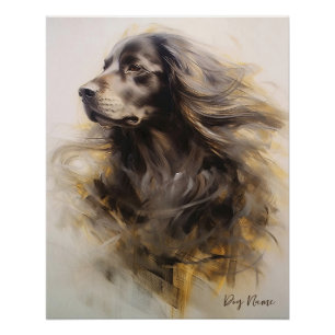 Póster Perro Cocker Spaniel en el viento 005 - Yacobsen D