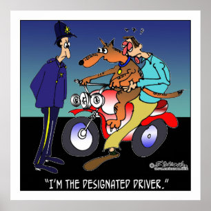 Póster Perro como conductor señalado