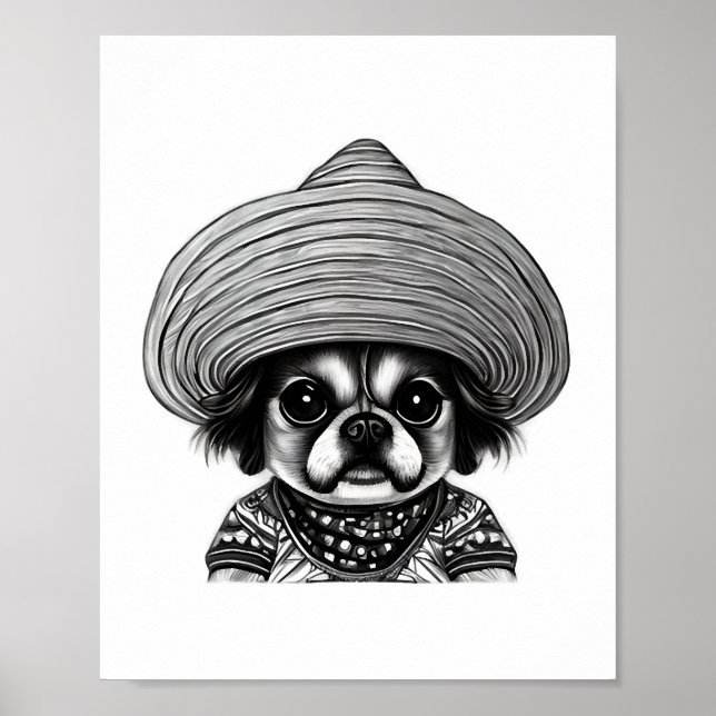 Póster perro con el color original (Frente)