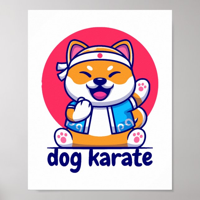 Póster perro conoce a karate (Frente)