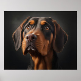 Póster Perro Coonhound