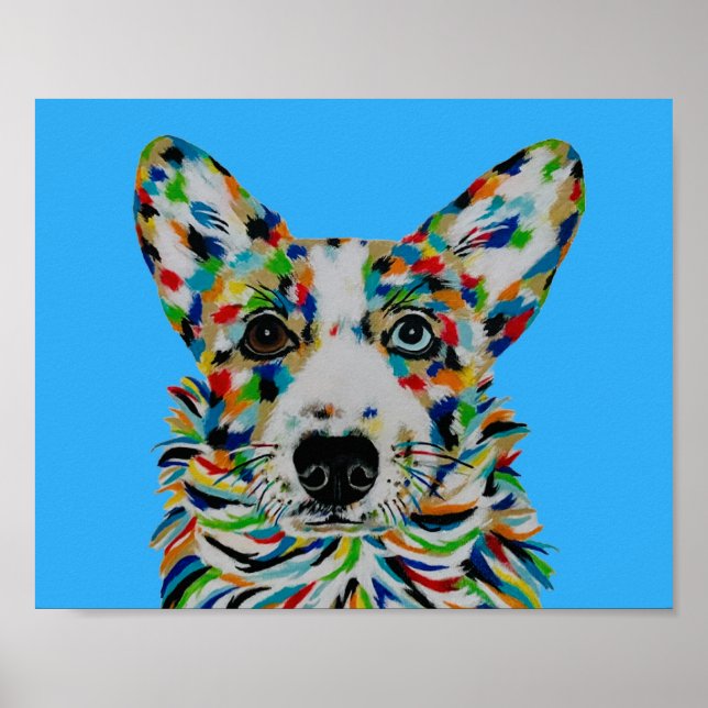 Póster Perro Corgi (Frente)