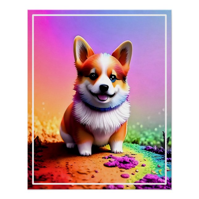 Póster Perro Corgi De Cachorro Cúpido-36475 (Anverso)