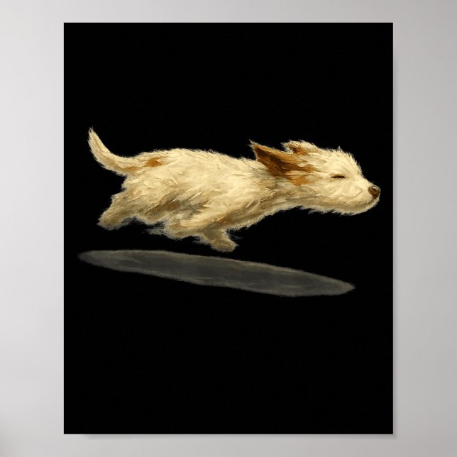 Póster Perro corriendo lindo  (Frente)