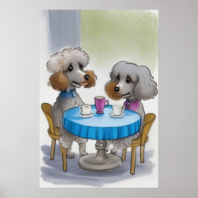 Póster Perro Cute Poodle (Frente)
