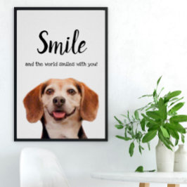 Póster Perro Cute Sonriendo Foto Sonrisa Cita Beagle