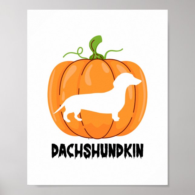 Póster Perro Dachshund Halloween (Frente)