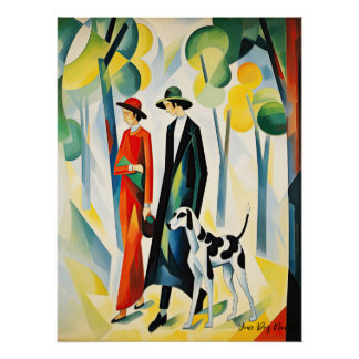 Póster Perro dálmata caminando en el parque 03 - Madelein