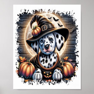 Póster Perro dálmata Halloween
