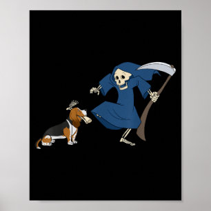 Póster Perro de Apuesta Segador de Halloween