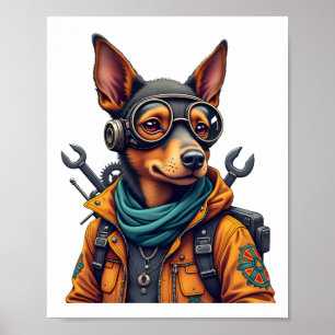 Póster Perro de Aventura  